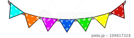 カラフルなガーランドのイラストのイラスト素材 [109817328] - PIXTA