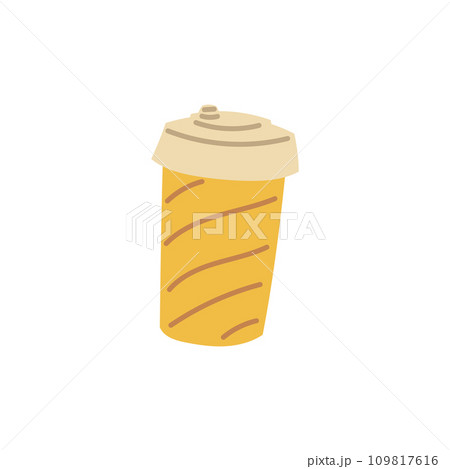 Reusable mug icon, vector cartoon ecology drink container, Zero waste lifestyle, No plastic reuse, reduce concept Reusable mug icon, vector cartoon ecology drink container, Zero waste lifestyle, No plastic reuse, reduce concept 109817616
