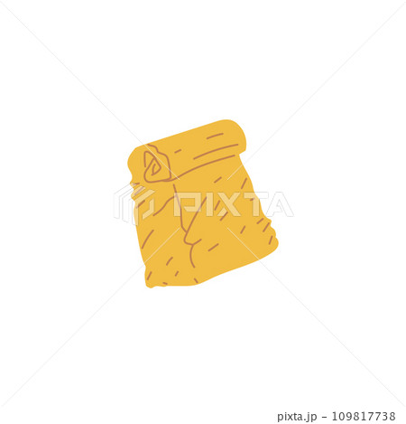 Paper bag, zero waste symbol, vector illustration isolated on white Paper bag, zero waste symbol, vector illustration isolated on white 109817738