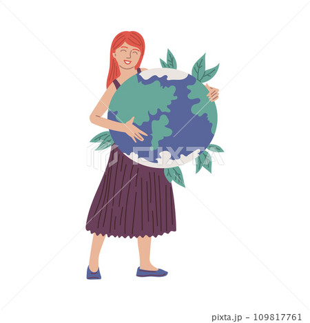 Eco-friendly concept of greenery of planet flat vector illustration isolated. Eco-friendly concept of greenery of planet flat vector illustration isolated. 109817761