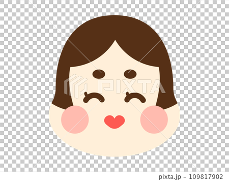 かわいいおたふくのイラスト 109817902
