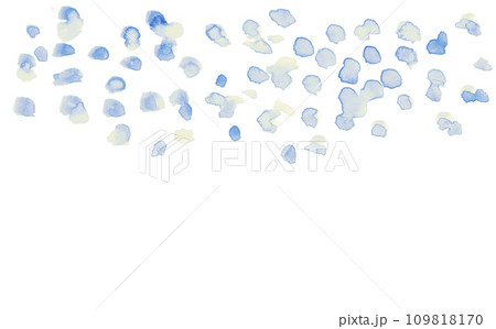 白バックに青色の水彩背景イラスト素材 109818170