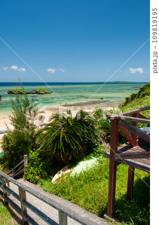 View from the deck of an amazing beach View from the deck of an amazing beach 109819195