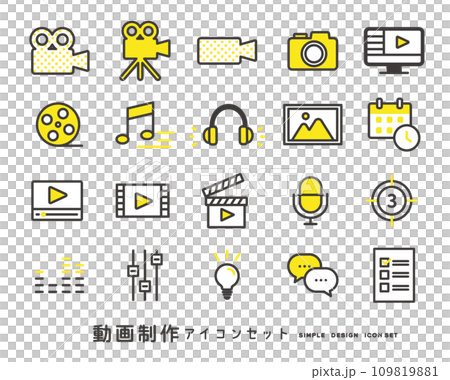 與電影、影片相關的圖標向量圖素材 109819881