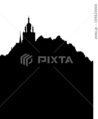 Vector drawing. City landscape with church Vector drawing. City landscape with church 109820008