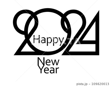 Vector drawing. Numbers of the new year 2024 109820013