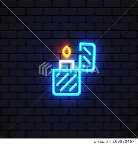 Retro lighter neon, great design for any purposes. Vector illustration Retro lighter neon, great design for any purposes. Vector illustration 109820467