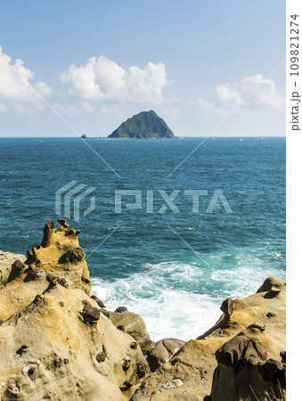 View of the Keelung Islet from Heping Island Park in Keelung City, Taiwan. View of the Keelung Islet from Heping Island Park in Keelung City, Taiwan. 109821274