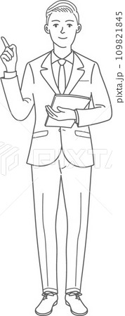 ビジネスパーソン　男性　ポーズ6 109821845