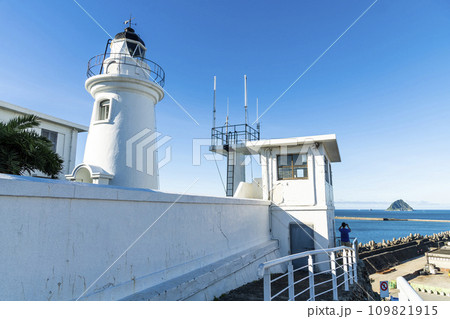 Building view of the Keelung Lighthouse in Taiwan, was built during Japanese rule. 109821915