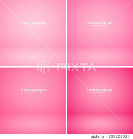 Empty rose studio abstract backgrounds with spotlight effect. Product showcase backdrop. Stage lighting. Vector illustration 109822026