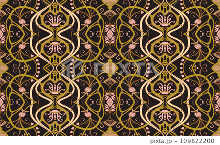 Fantasy flowers, decorative flowers and leaves in art nouveau style Fantasy flowers, decorative flowers and leaves in art nouveau style 109822200
