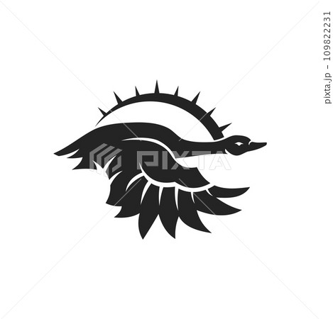 Goose logo template Isolated. Brand Identity. Icon Abstract Vector graphic Goose logo template Isolated. Brand Identity. Icon Abstract Vector graphic 109822231