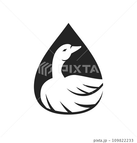 Goose logo template Isolated. Brand Identity. Icon Abstract Vector graphic Goose logo template Isolated. Brand Identity. Icon Abstract Vector graphic 109822233