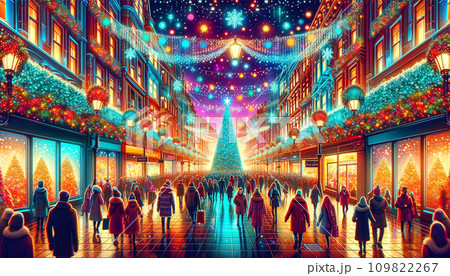 クリスマスのイラスト クリスマスのイラスト 109822267