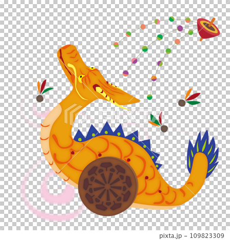 paper mache dragon carriage 109823309