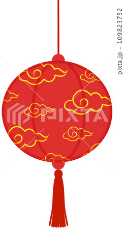 Chinese lanterns with cloud motifs, ornaments for lunar new year 109823752