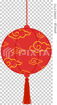 Chinese lanterns with cloud motifs, ornaments for lunar new year 109823752