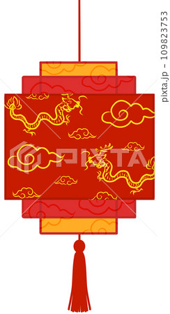 Layered lanterns with motifs, ornaments for chinese new year 109823753