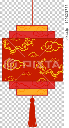 Layered lanterns with motifs, ornaments for chinese new year 109823753