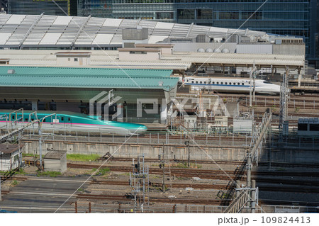 東京駅で待機する新幹線車両 東京駅で待機する新幹線車両 109824413