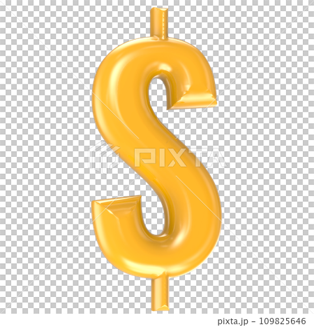 Sign Number And letter made from 3d render 109825646