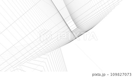 Abstract 3D wireframe architecture, 3D background illustration Abstract 3D wireframe architecture, 3D background illustration 109827073