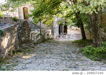 Old Town Bar in Montenegro. Old cobbled street. Travel and vacations 109827240
