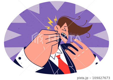 Sick man suffer from toothache 109827673