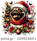 メリークリスマス！パグ 109828601