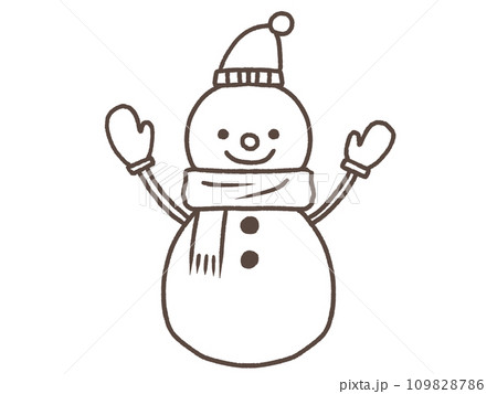 雪だるまのイラスト 109828786