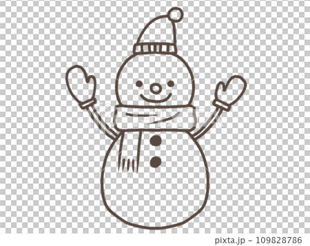 雪だるまのイラスト 109828786