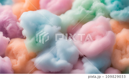 カラフルな綿　パステルカラー 109829033