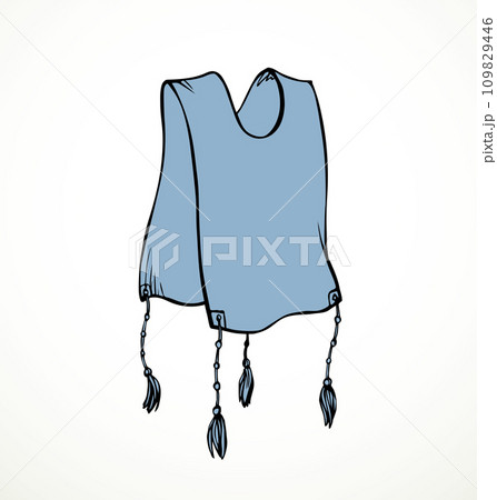 Vector drawing. Jewish clothing tzitzit Vector drawing. Jewish clothing tzitzit 109829446