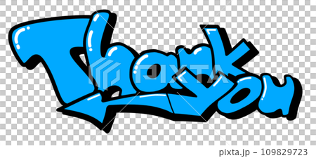 Thank you Thank you English alphabet graffiti paint Thank you Thank you English alphabet graffiti paint 109829723