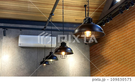 Traditional lamps hanging from the ceiling 109830575