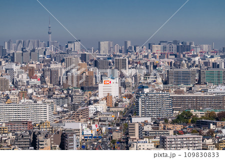 《東京都》東京都心の眺望・川崎からのぞむ 109830833