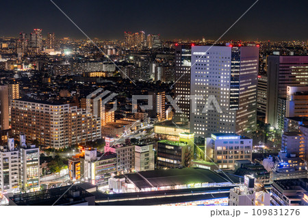 《神奈川県》川崎駅前を見下ろす・都市夜景 109831276
