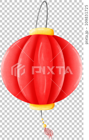 Red round lantern 109831725