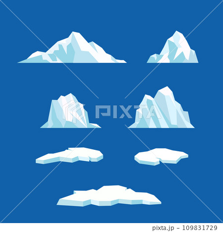 Floating iceberg vector collection 109831729