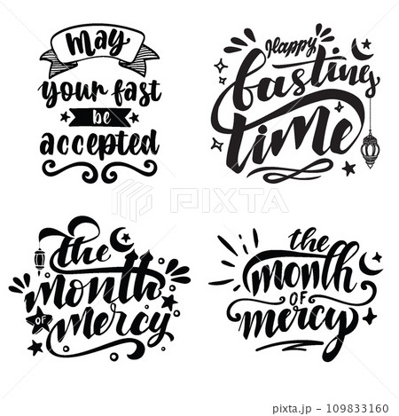 Set of Ramadan Lettering 109833160