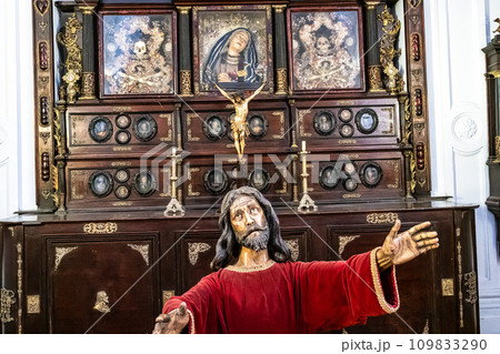 Interior of the basilica Nuestra Senora del Pilar, Our Lady of Pilar Basilica at Buenos Aires, Argentina 109833290