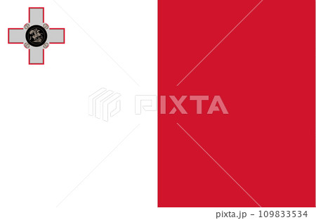 Flag of Malta. Malta state symbol. Island country. European state Flag of Malta. Malta state symbol. Island country. European state 109833534