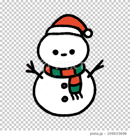 Cute Snowman santa hat Doodle element, Festival signs and symbols, Hand drawn in doodle style Cute Snowman santa hat Doodle element, Festival signs and symbols, Hand drawn in doodle style 109833696