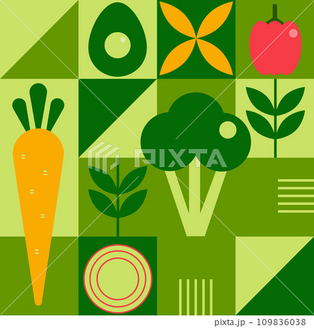 Organic food geometric pattern_01 Organic food geometric pattern_01 109836038