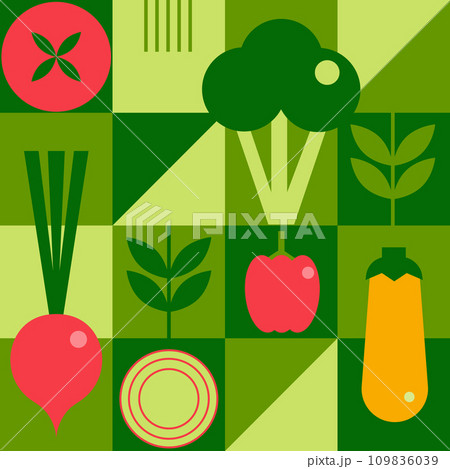 Organic food geometric pattern_07 Organic food geometric pattern_07 109836039