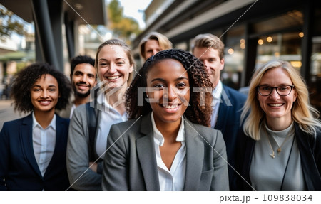 businesspeople happy to be there businesswoman businesspeople happy to be there businesswoman 109838034