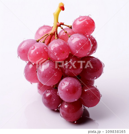 Ripe red grape isolated on white background 109838165