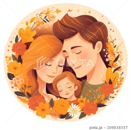 clip art children happy mother and father day cartoon 109838337
