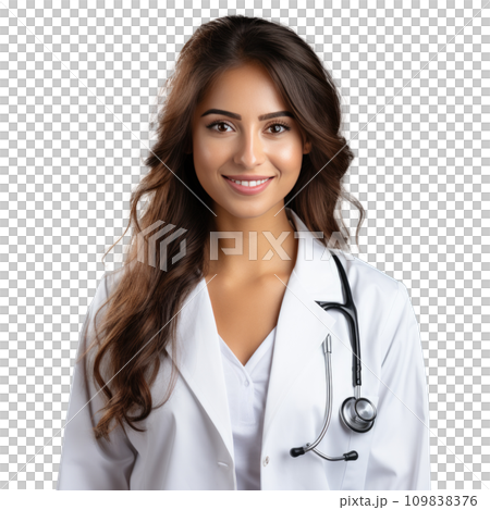 female woman doctor nurse portrait shot smiling cheerful confident isolated female woman doctor nurse portrait shot smiling cheerful confident isolated 109838376
